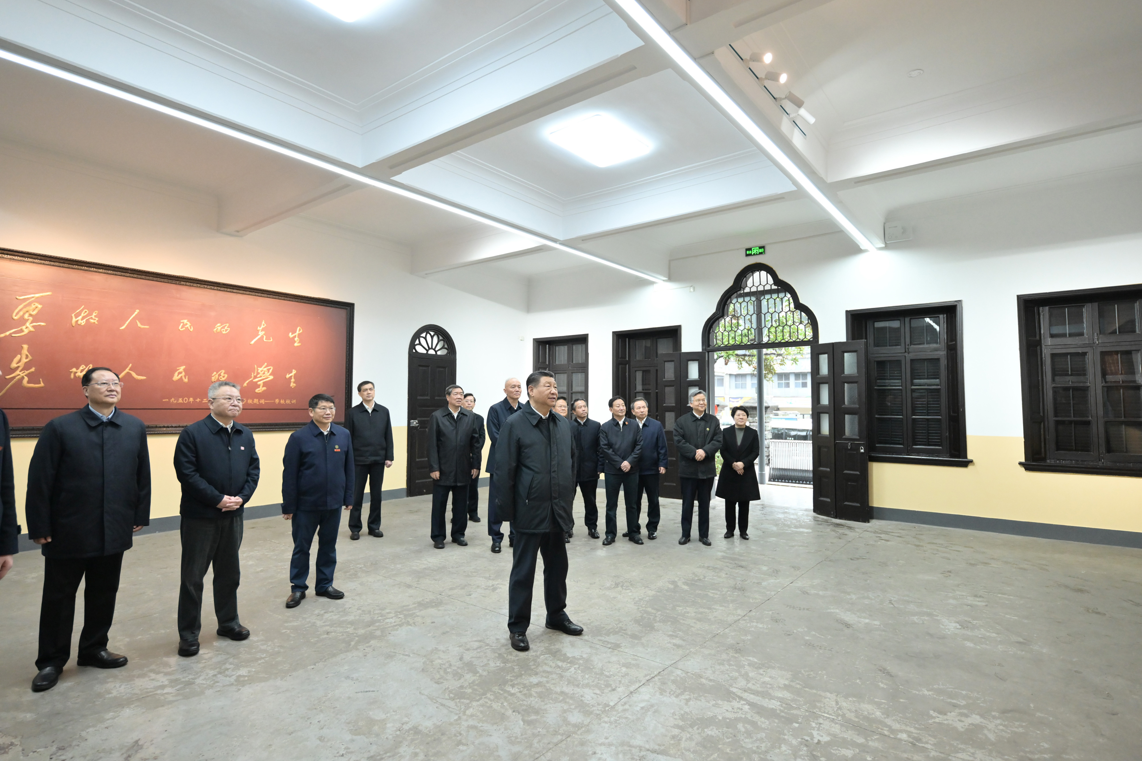 3月18日，習(xí)近平總書記在湖南第一師范學(xué)院（城南書院校區(qū)）考察。